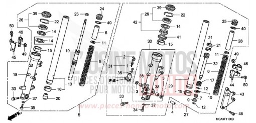 FOURCHETTE AVANT GL1800A5 de 2005